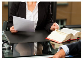 Female Paralegal in Office